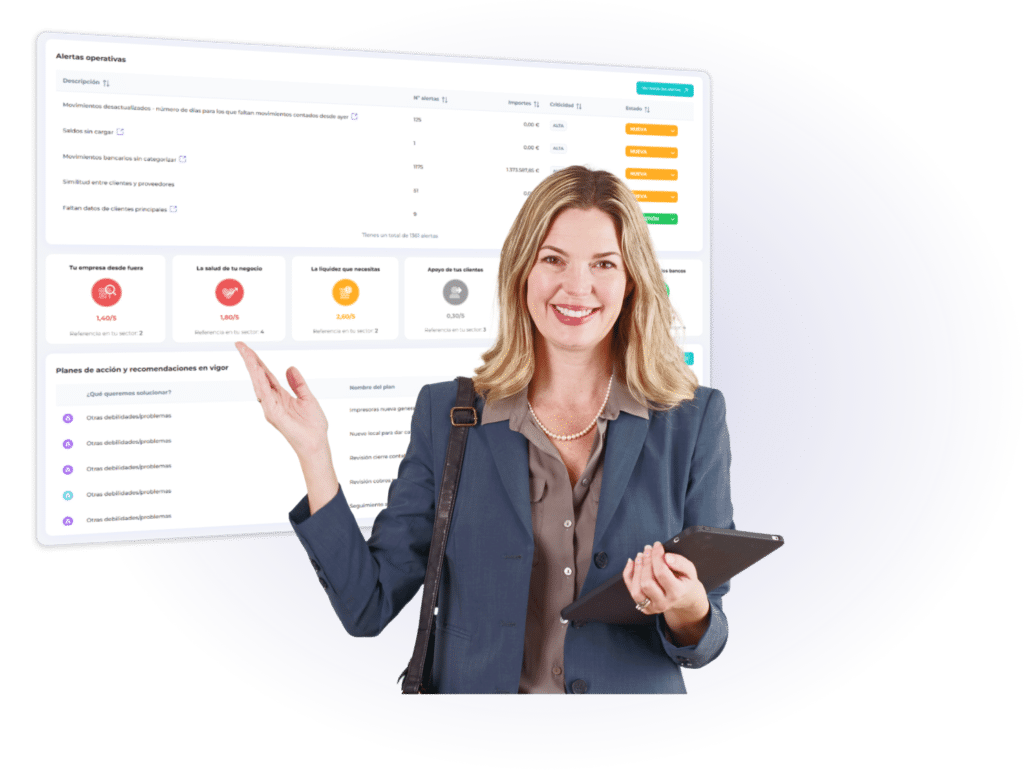 AsFin — dashboard de diagnóstico financiero con alertas operativas para consultores